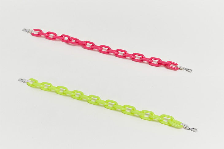 Acrylic chain strap (네온핑크/네온옐로우)