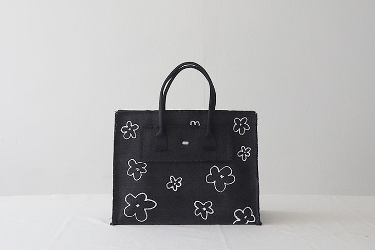 Paper bag BLACK_ Flower ( L / M / Mini )